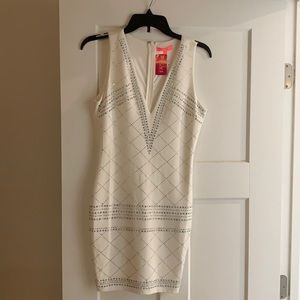 White rhinestone dress